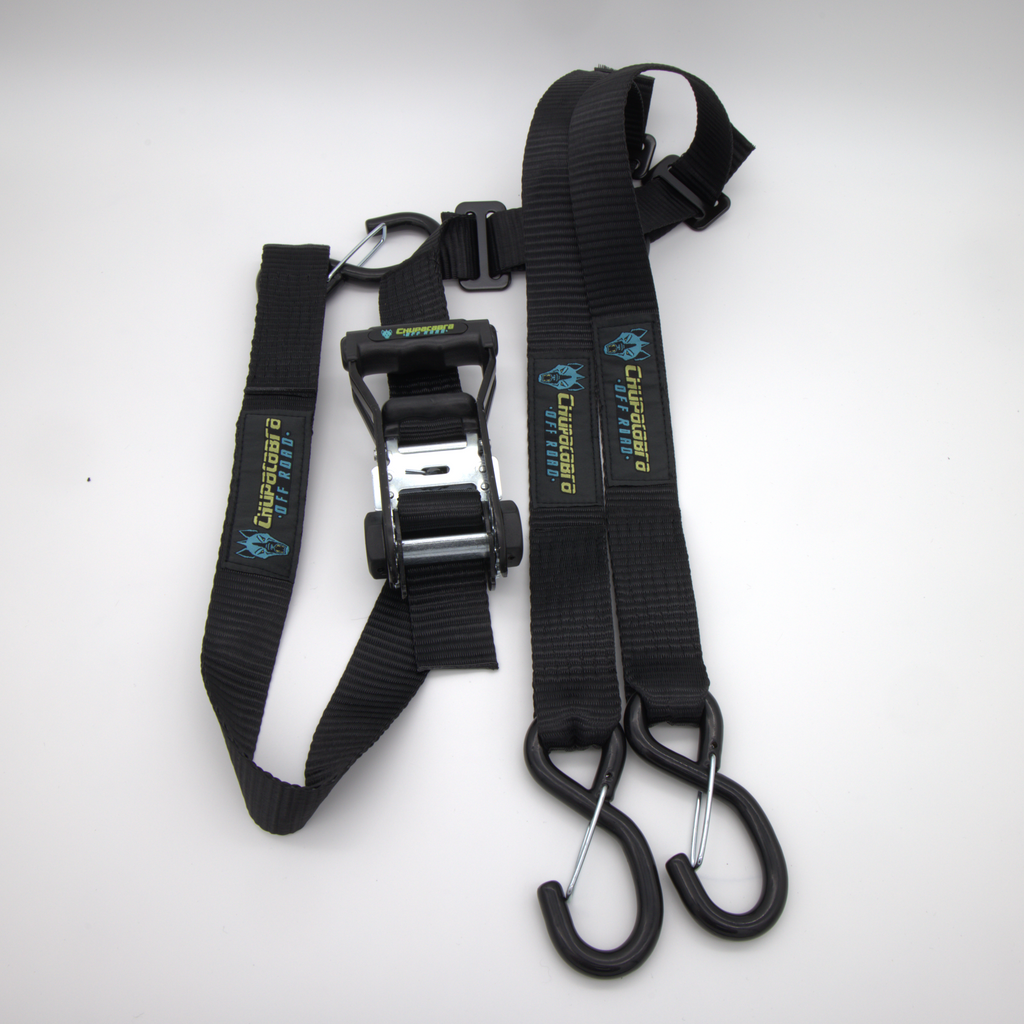 Chupacabra Offroad Ratcheting Spare Tire Y-Strap Black