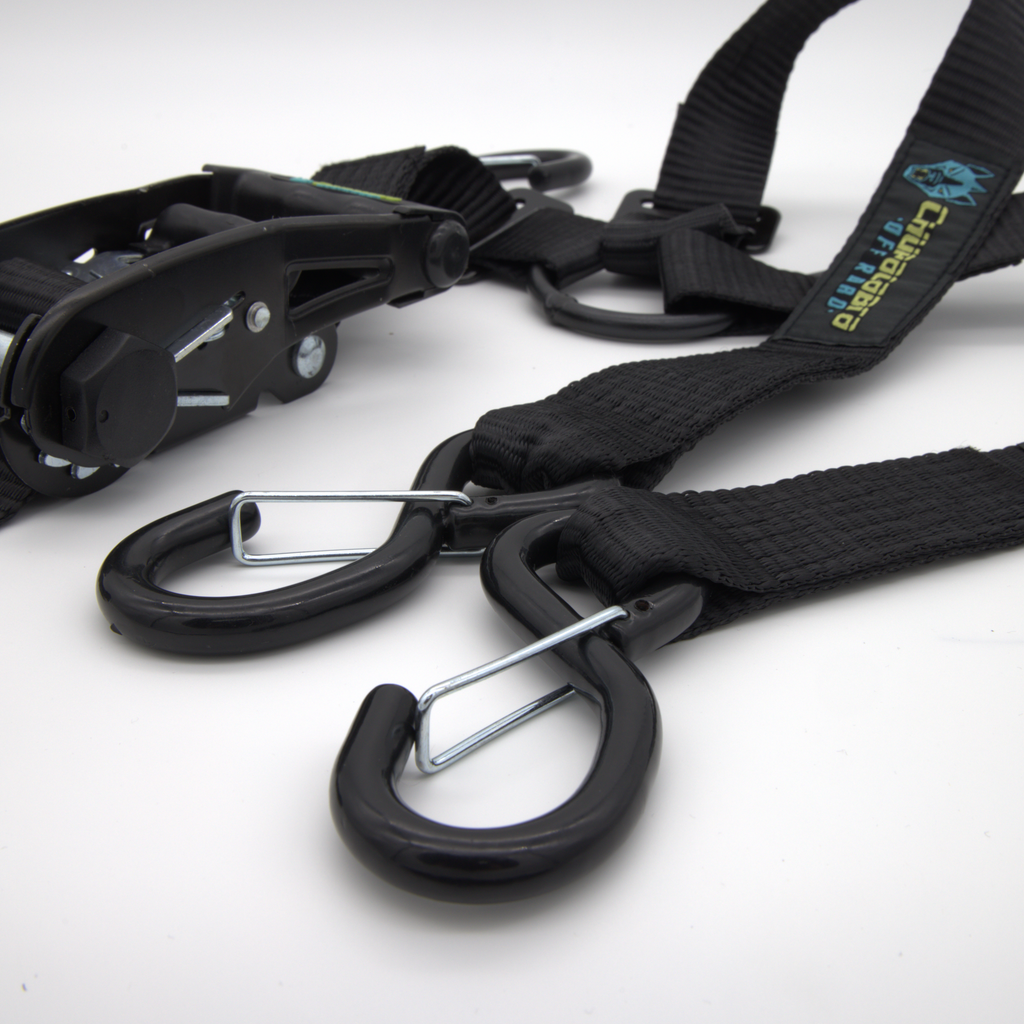 Chupacabra Offroad Ratcheting Spare Tire Y-Strap Black