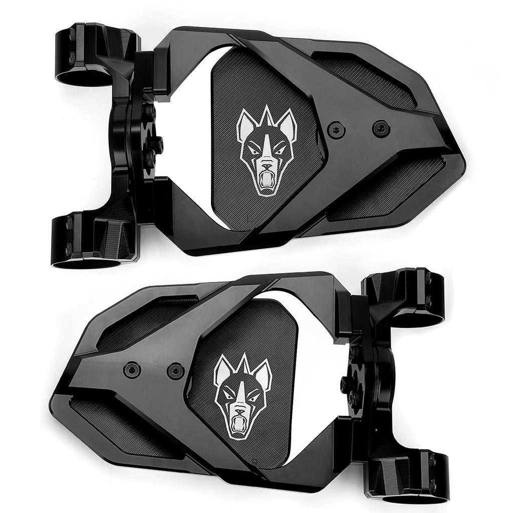 Chupacabra Offroad Cuero Race UTV Side Mirror Set Black
