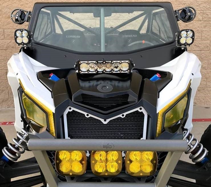 Baja Designs Can-Am Maverick X3 OnX6+ Shock Mount Kit with 10" OnX6 Hybrid Laser Light Bar