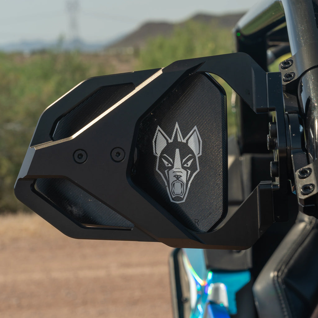 Chupacabra Offroad Cuero Race UTV Side Mirror Set Black