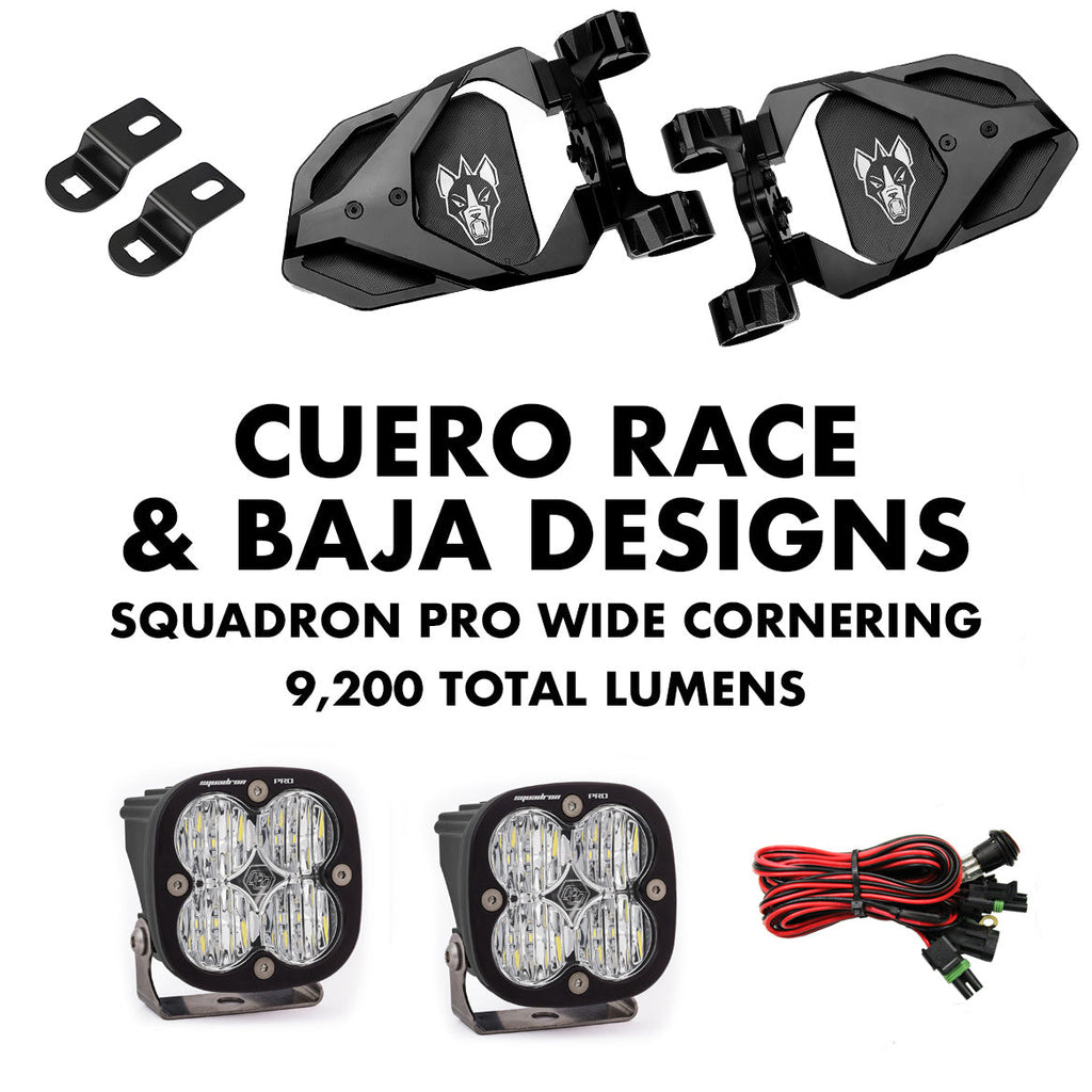 Chupacabra Offroad Cuero Race Mirror Light Combo Black