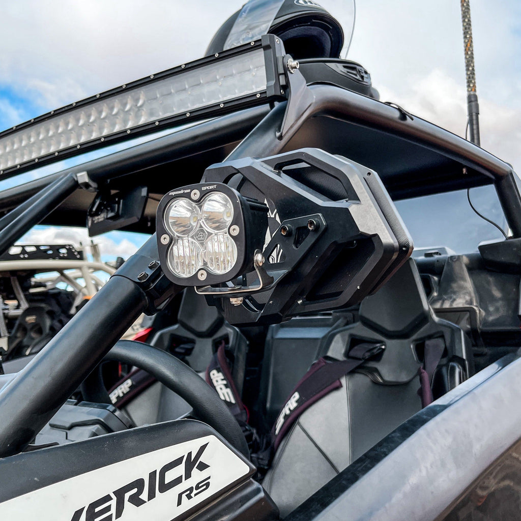 Chupacabra Offroad Cuero Race Mirror Light Combo Black