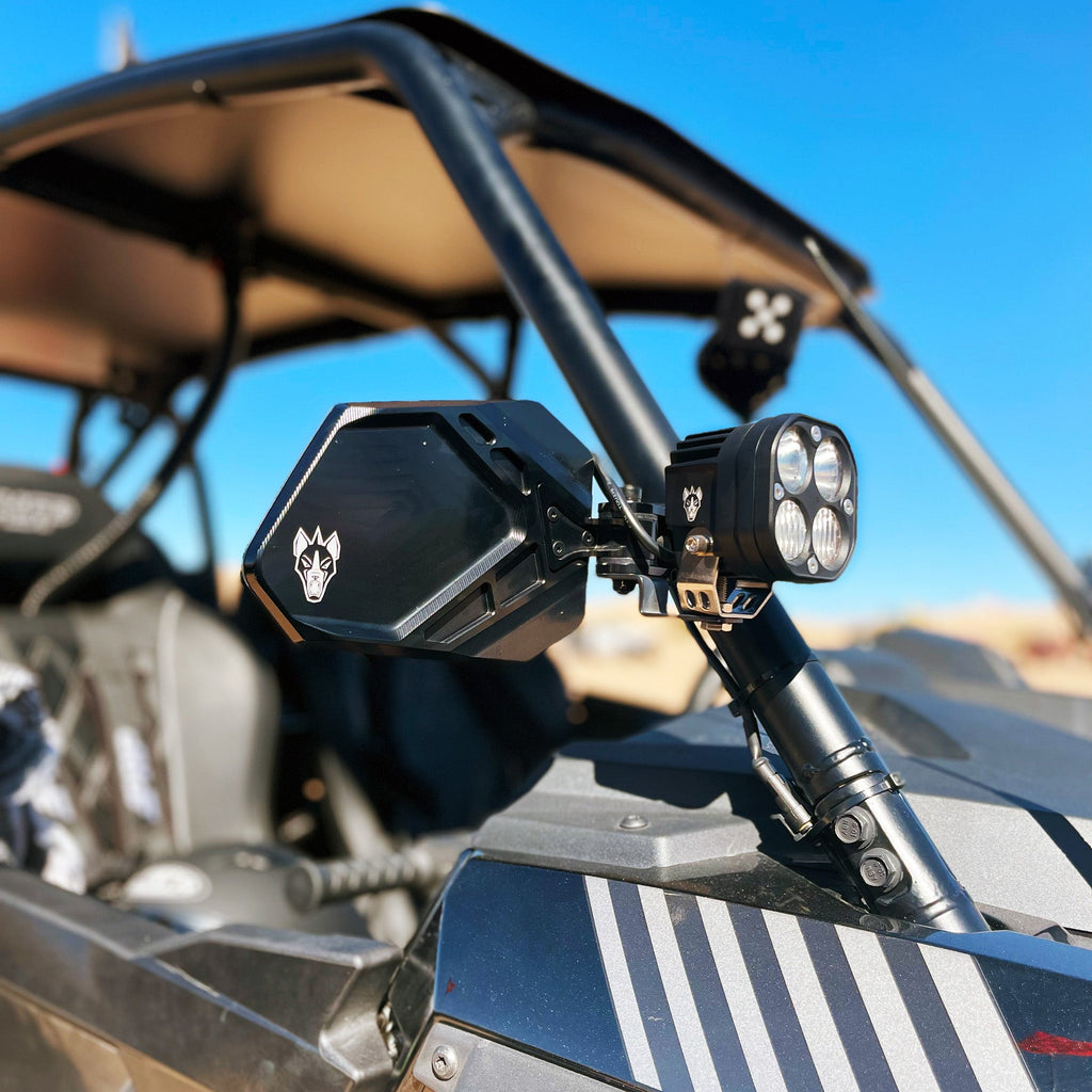 Chupacabra Offroad Cuero Pro Mirror Light Combo Black