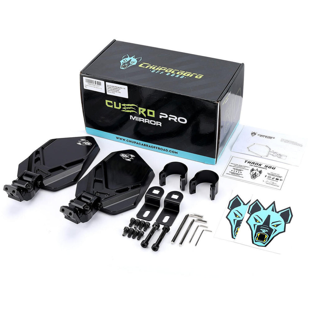 Chupacabra Offroad Cuero Pro UTV Side Mirror Set (w/ LED Light Mount)