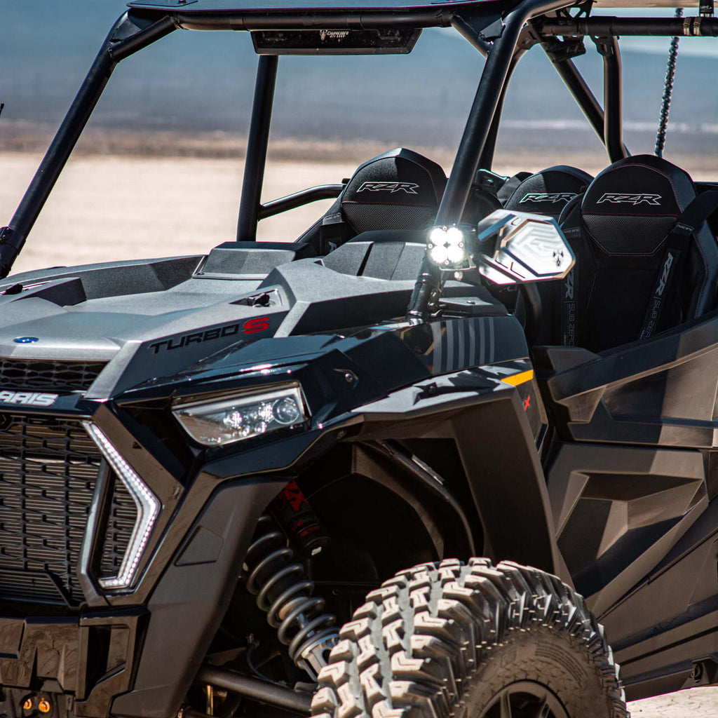 Chupacabra Offroad Cuero Pro UTV Side Mirror Set (w/ LED Light Mount)