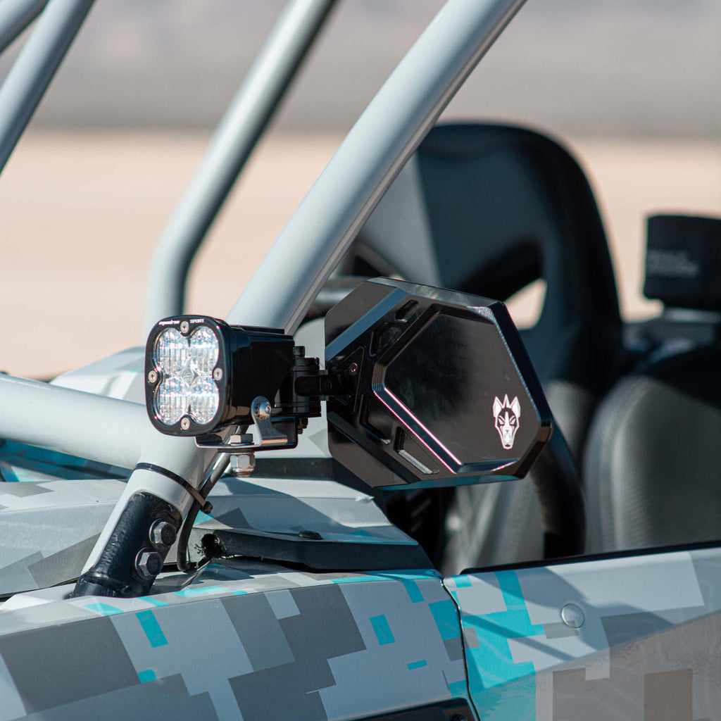 Chupacabra Offroad Cuero Pro UTV Side Mirror Set (w/ LED Light Mount)